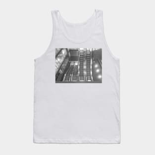 Automatic stairs, modern city vibes - Black and white photography Tank Top